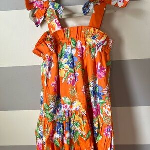 Rare Editions Orange Floral Dress